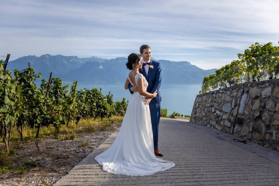 Mariés sur la route des vignes