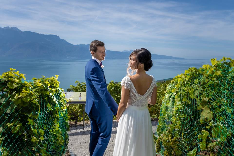 Vue sur le Léman, en Lavaux