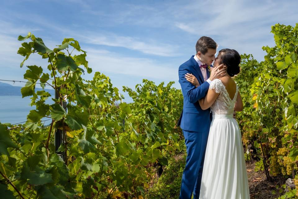 Un baiser dans les vignes