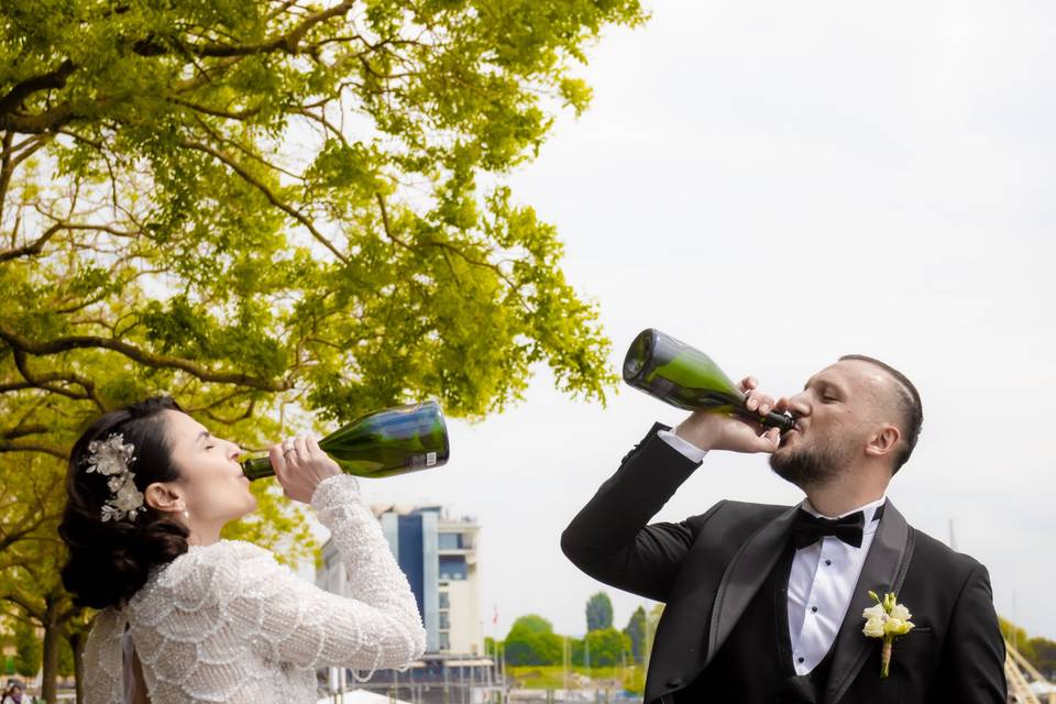 Le champagne des mariés