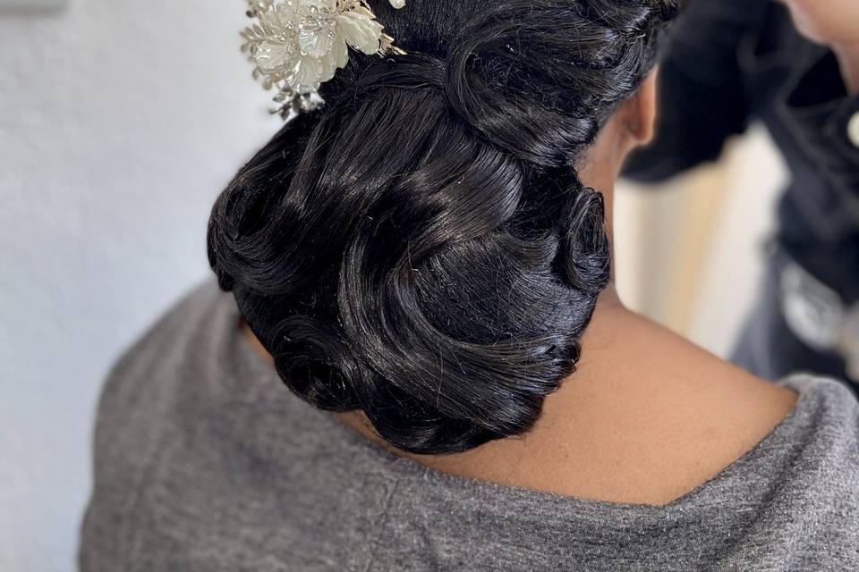 Chignon bas côté