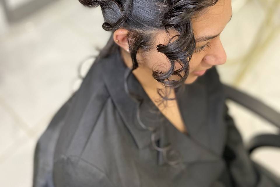 Chignon coiffé décoiffé