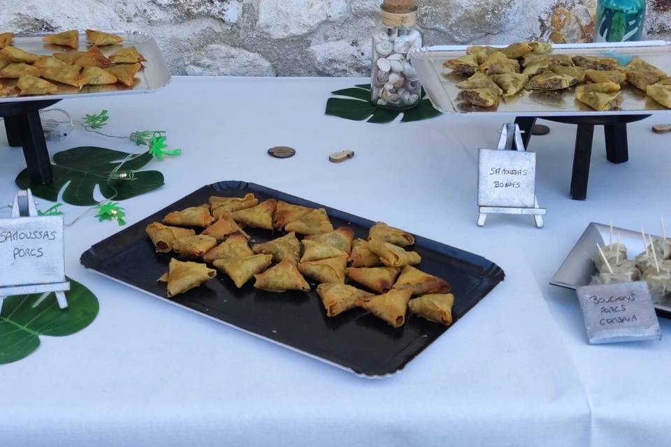 Buffet de pièces salées