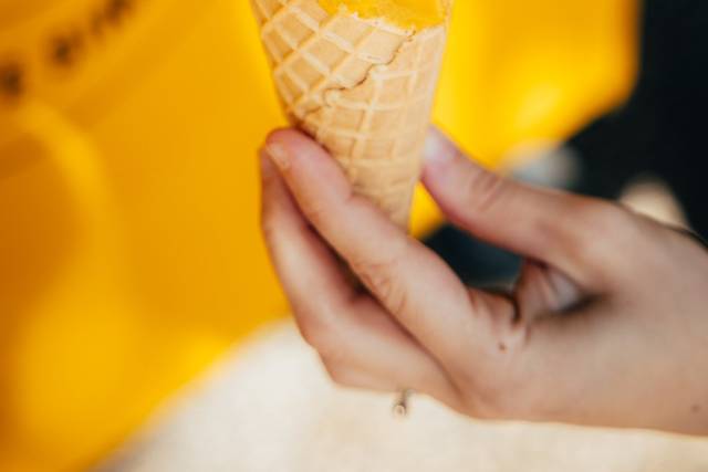 La glace en cornet