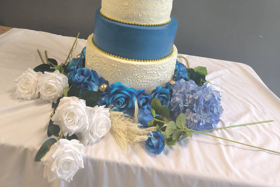 Wedding Cake Blue et Blanc