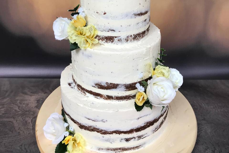 Nude cake tons jaunes
