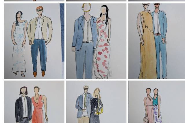 Croquis peints sur le vif