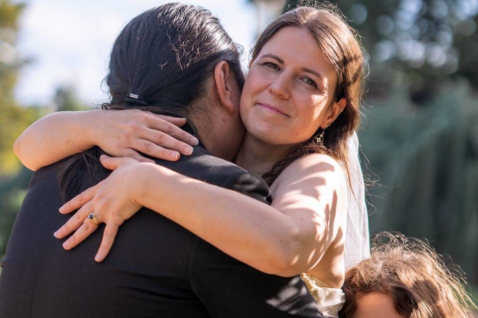 Les mariés et leur fille