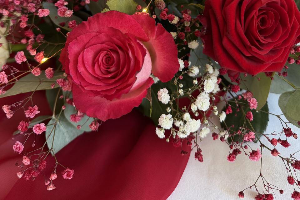 Camaïeu du rouge au rose