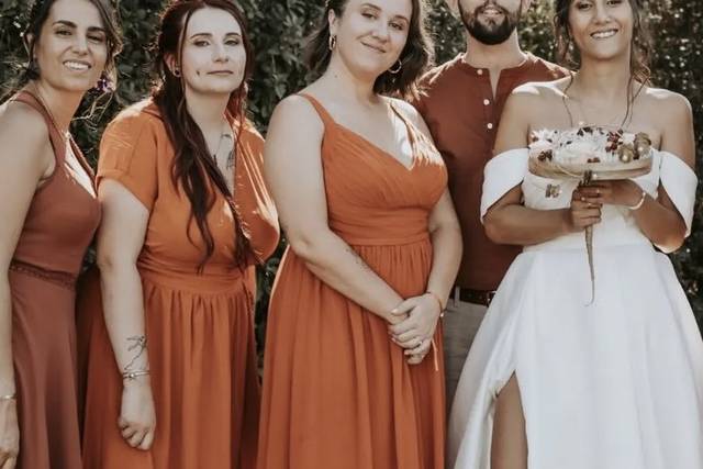 Maquillage de mariée et invitées