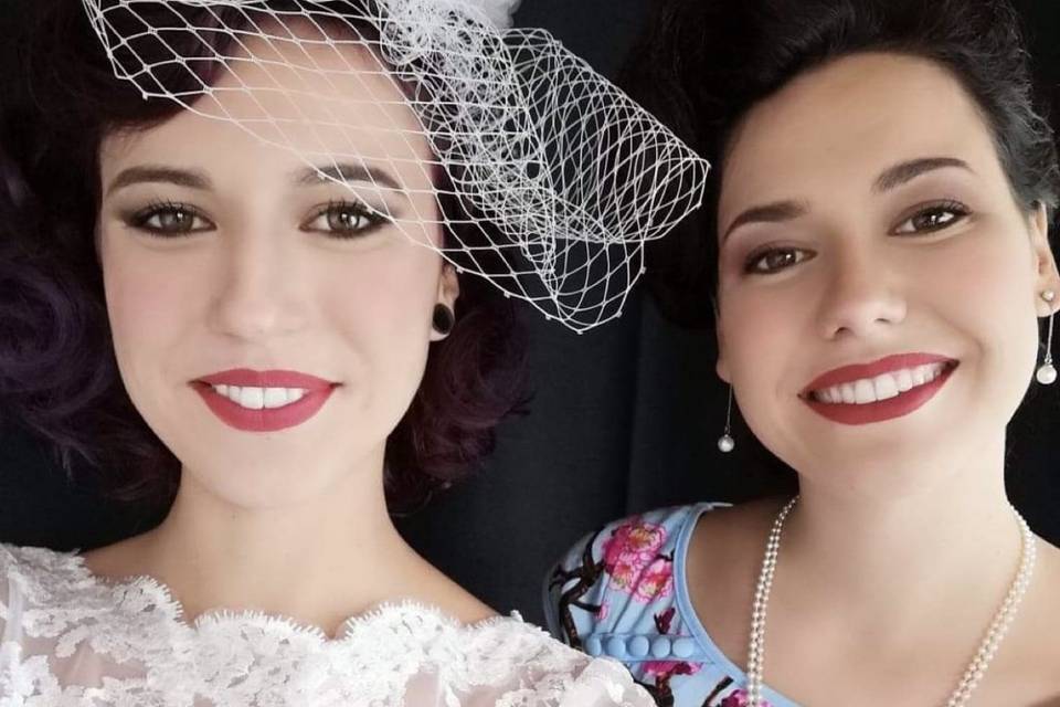 Maquillage mariée rétro