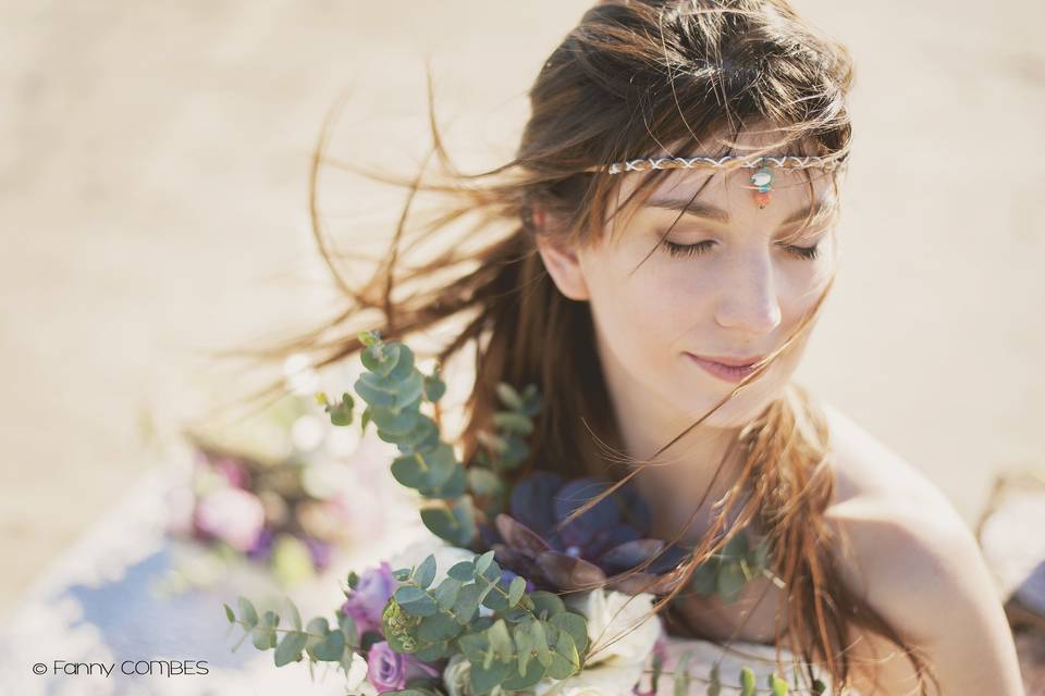 Maquillage mariage hippie chic