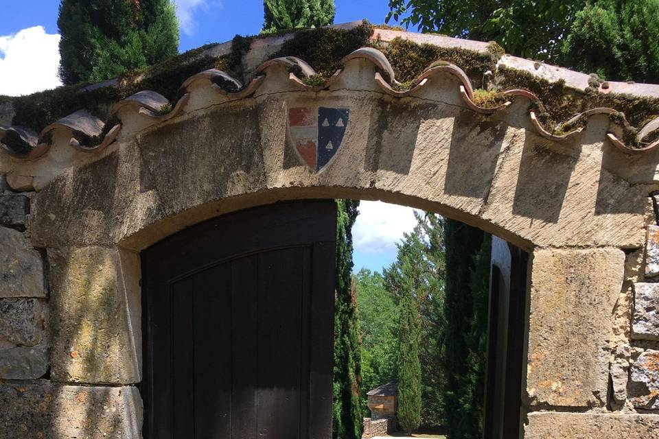 Une entrée sur la piscine