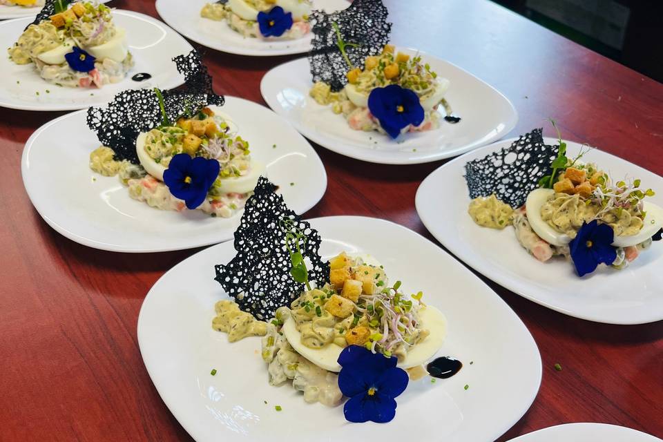 Oeufs mimosa à la truffe