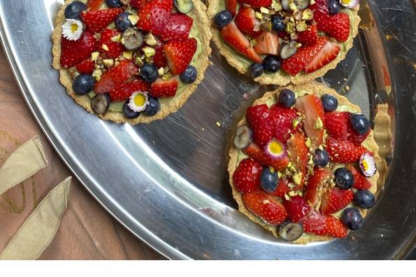 Tarte fruits rouges pistache