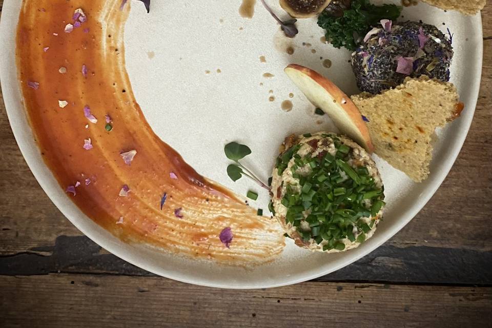 Assiette de fromage vegan