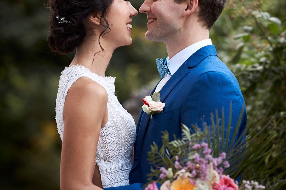 Coiffure bohème gypsophile