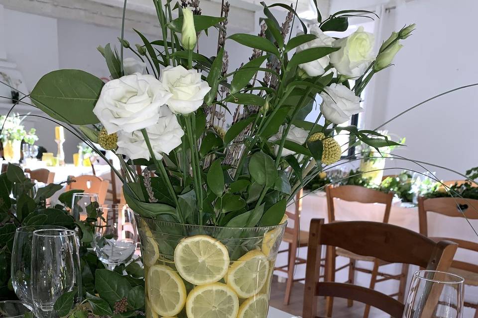 Vase thème citron