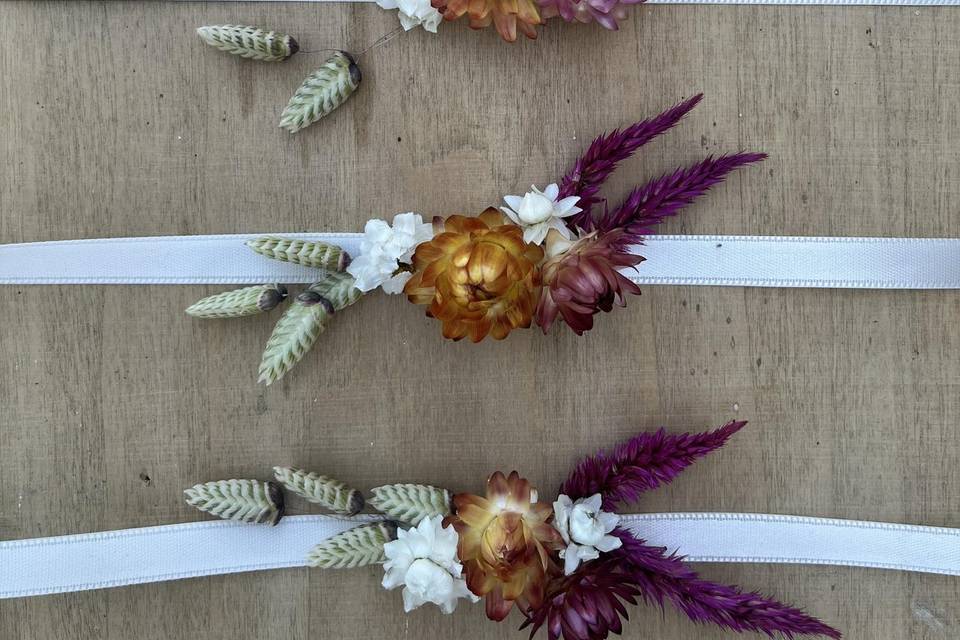 Bracelets fleurs séchées