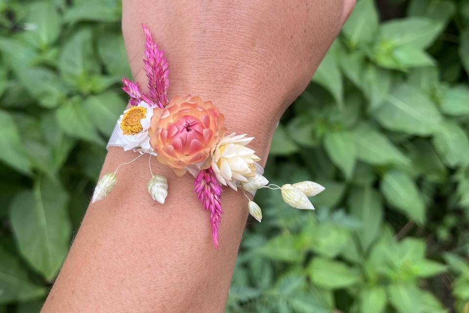 Bracelet fleurs séchées