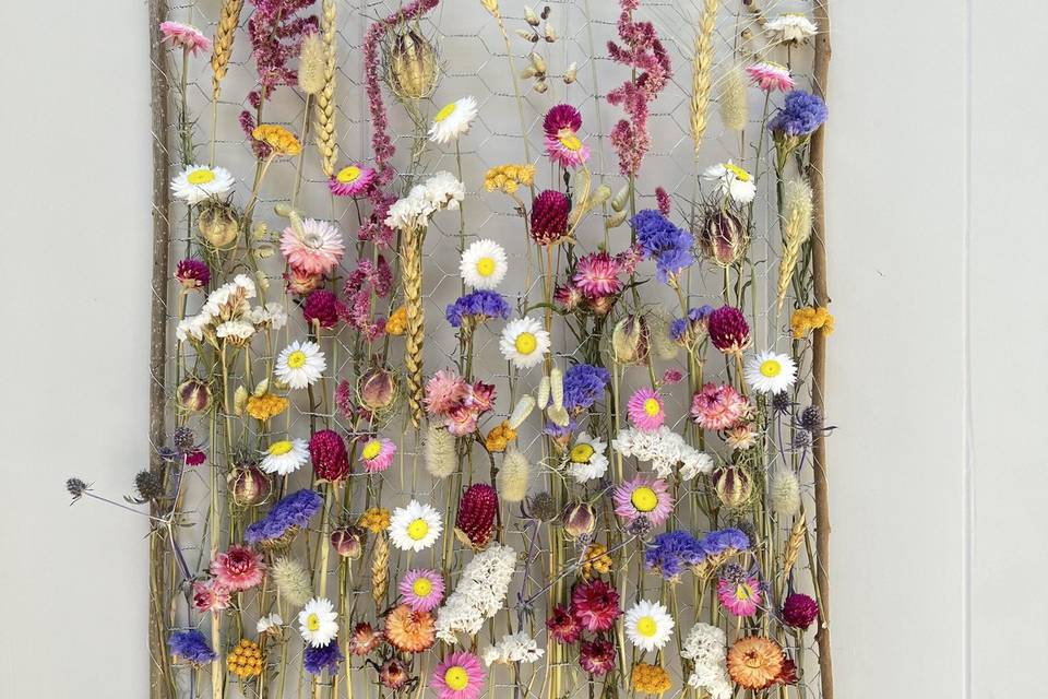Tableau fleurs séchées