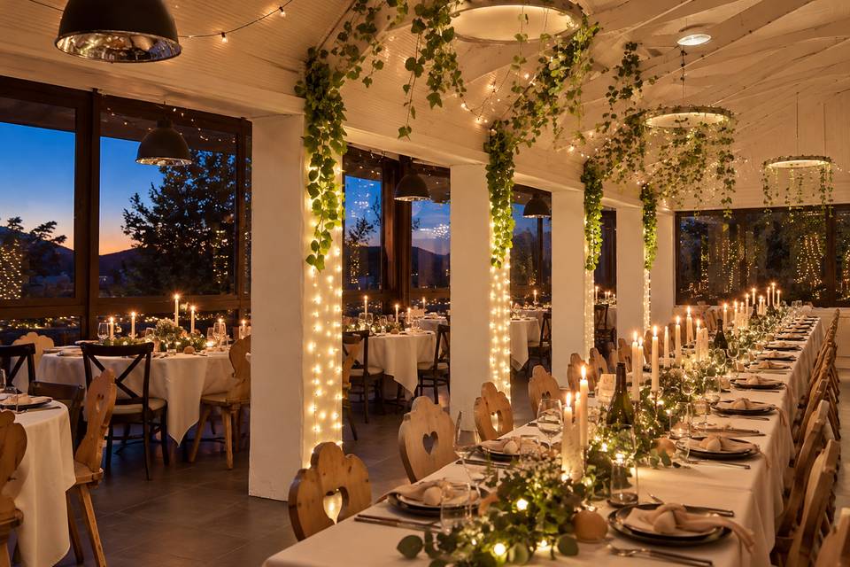 Salle de réception dîner