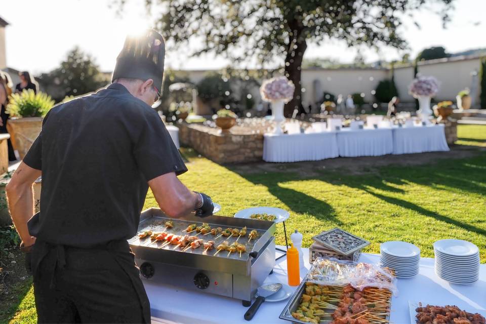 Buffet en terrasse