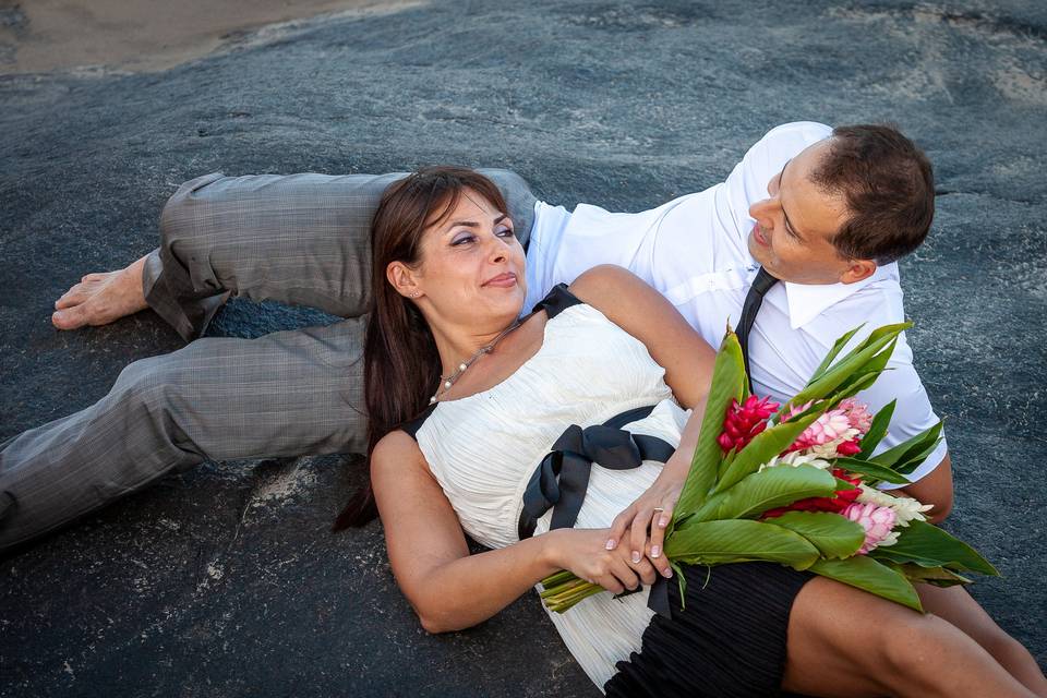 Couple à la plage