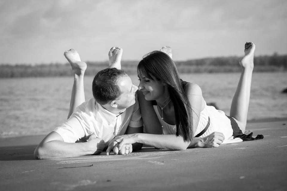 Couple à la plage