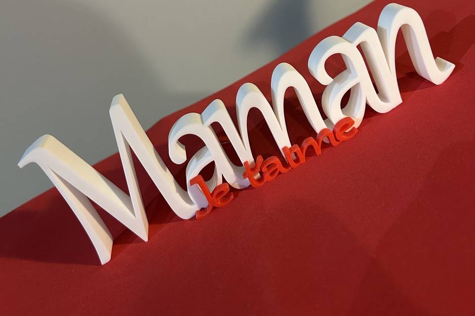 Lettrage Maman Je t'aime