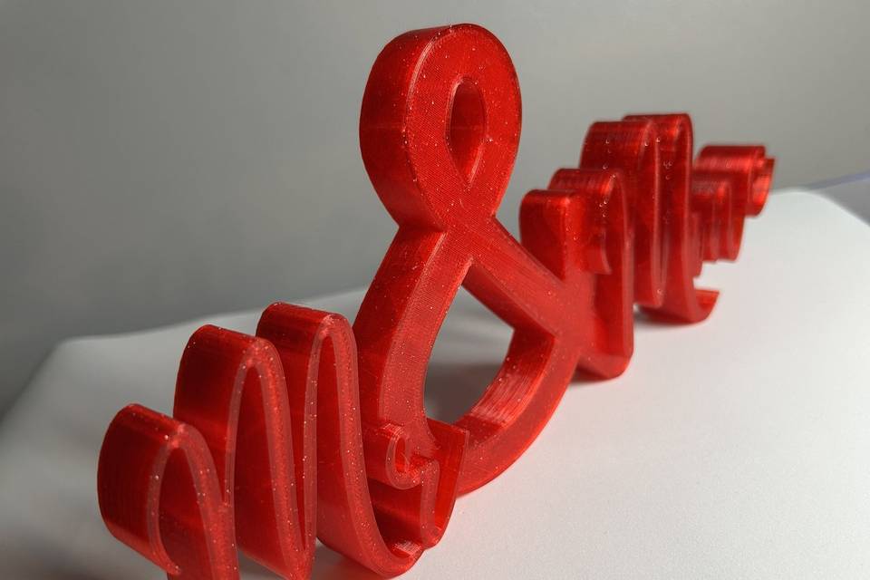 Lettres 3D Mr et Mme pour déco