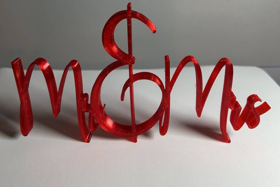 Lettres 3D Mr et Mme pour déco