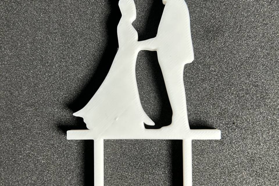 Cake topper 3D Mariés JLN3D en