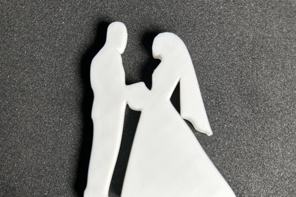 Cake topper 3D Mariés JLN3D en