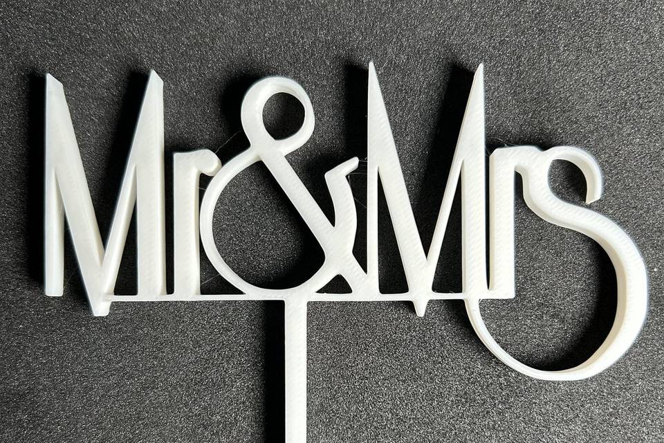 Cake topper 3D Mariés JLN3D en