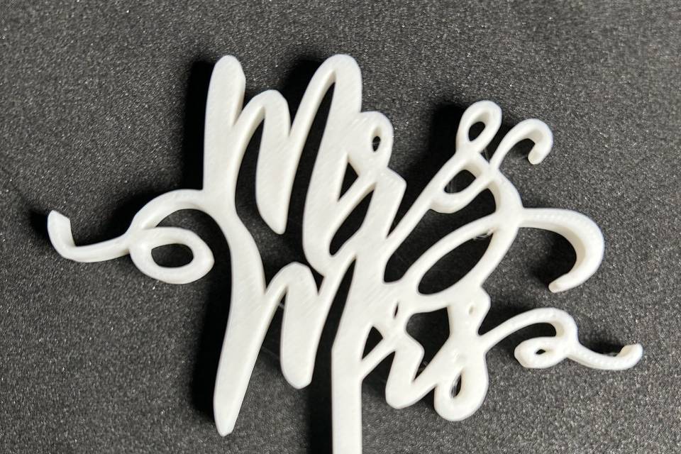 Cake topper 3D Mariés JLN3D en