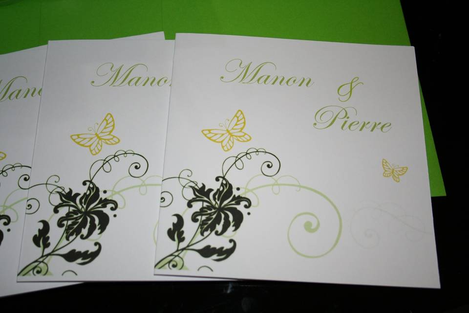 Faire-Part Mariage Papillons