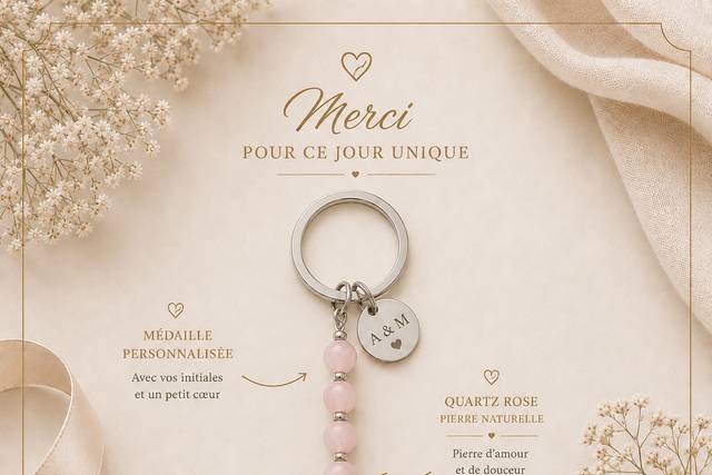 Porte clé invités en pierres