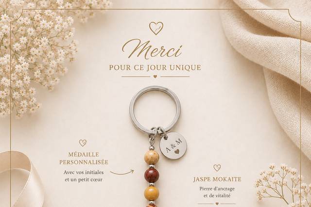 Porte clé invités en pierres
