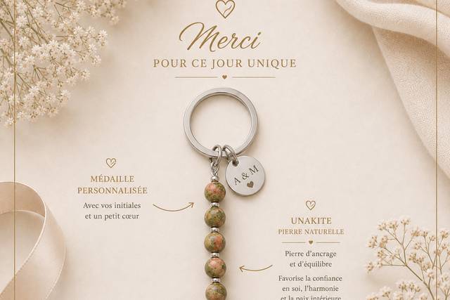 Porte clé invités en pierres