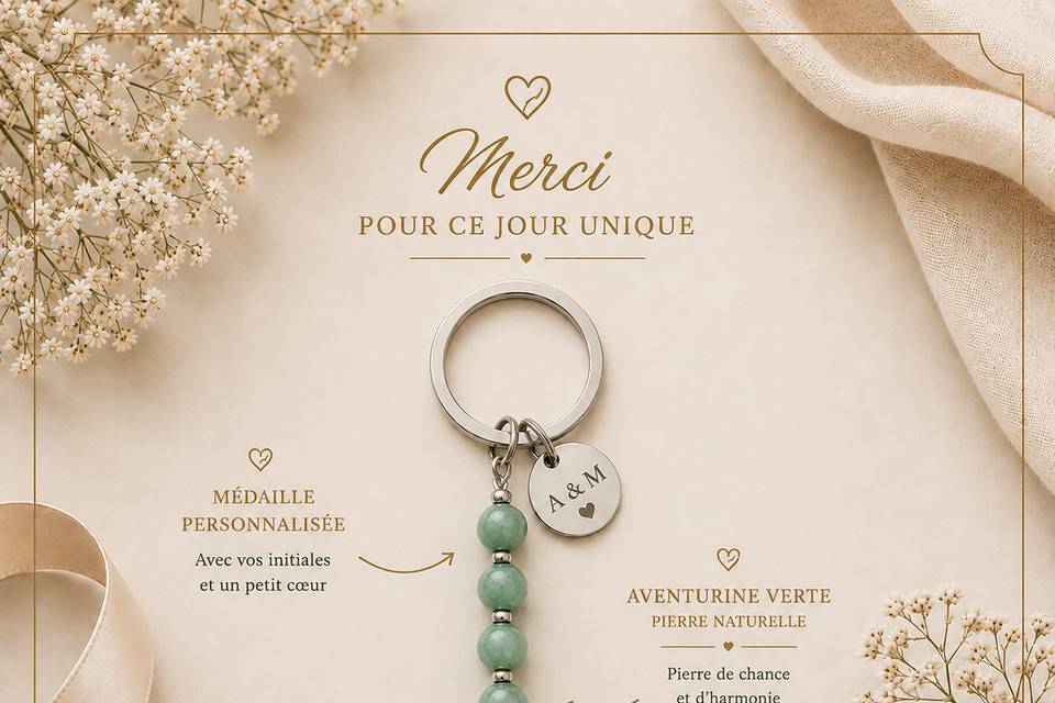 Porte clé en pierres
