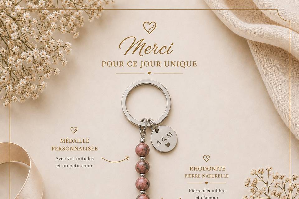 Porte clé en pierres
