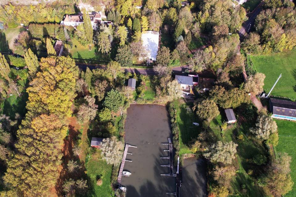 Vue du ciel des domaines
