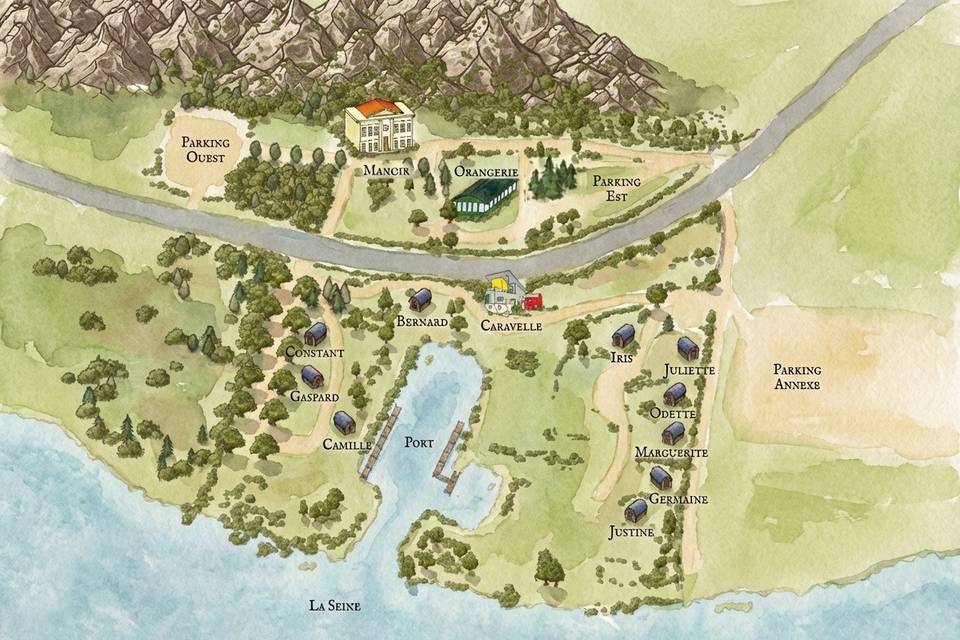 Plan des domaines de Gaston