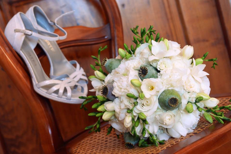 Bouquet et chaussures