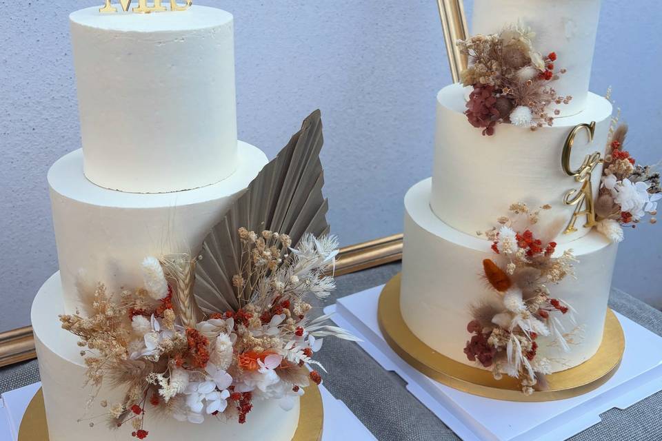 Weddingcakes bohème&champêtre