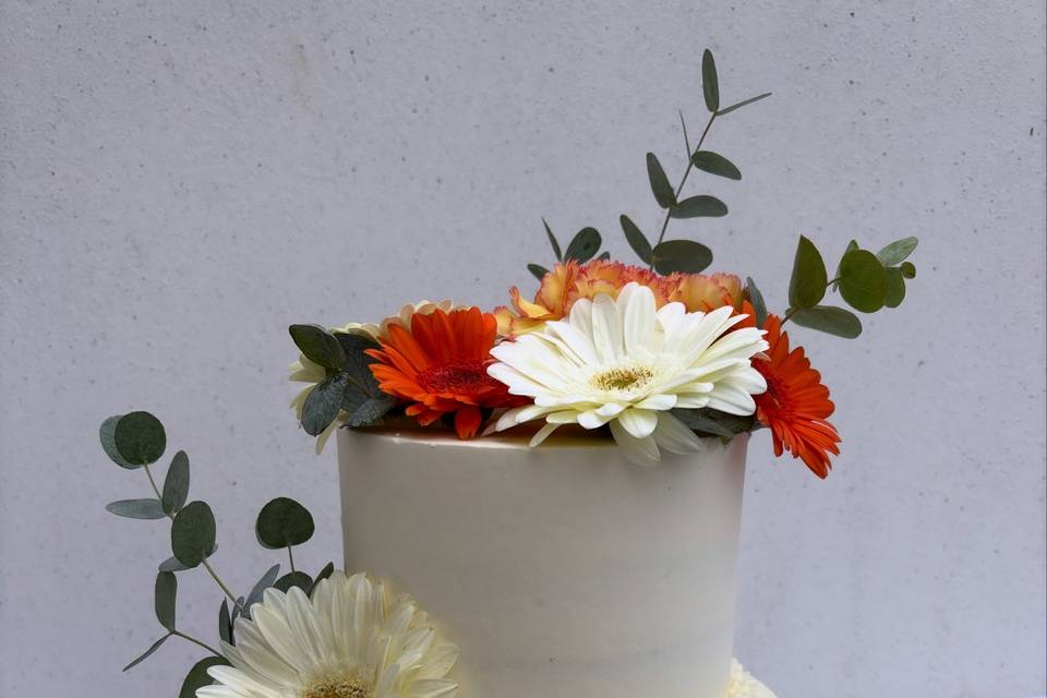 Weddingcake fleurs fraîches 🌸
