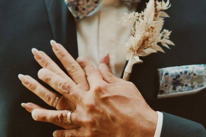 Boutonnière fleurs séchées