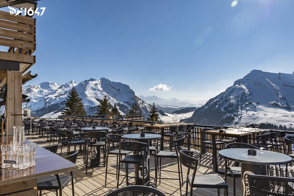 Terrasse extérieure hiver