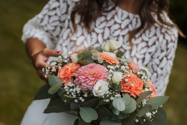 Bouquet de mariée coloré